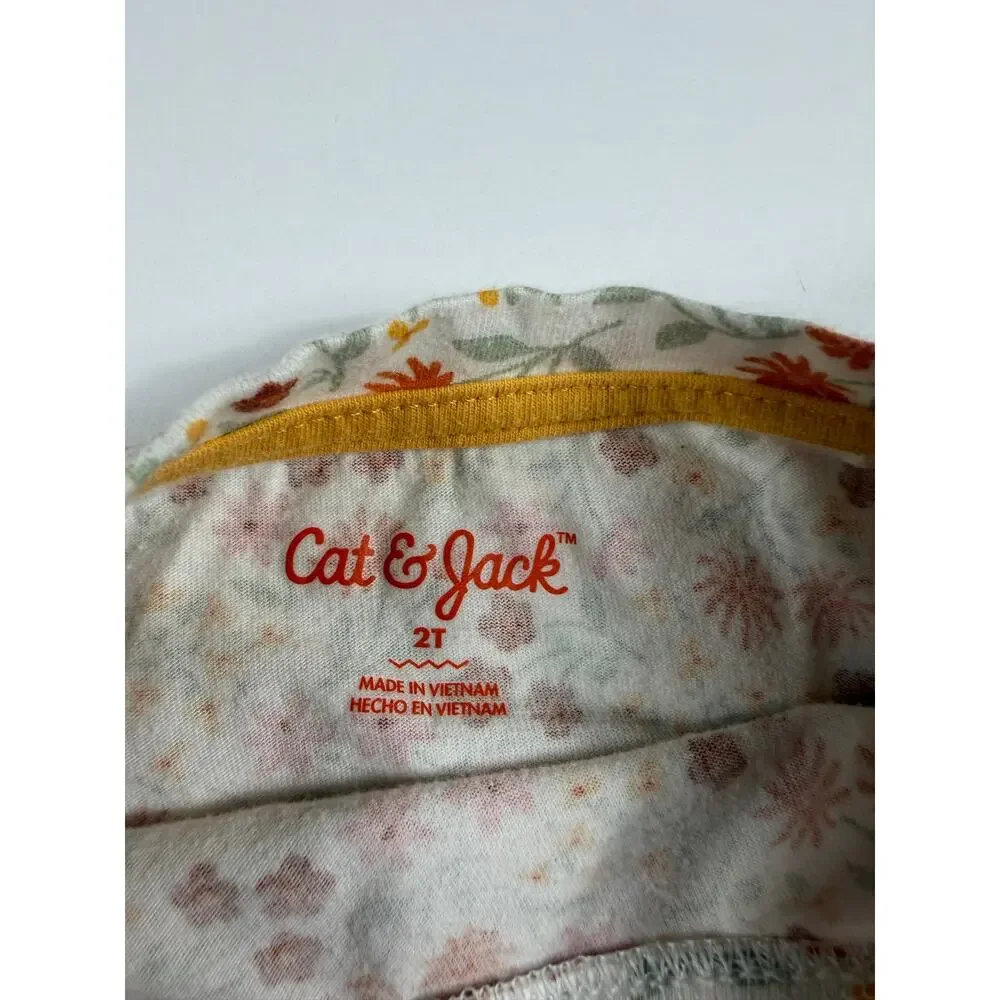 Cat & Jack Fall Floral Top & Leggings Set Size 2